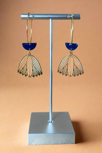 La Malicieuse Marine Half Moon Earrings