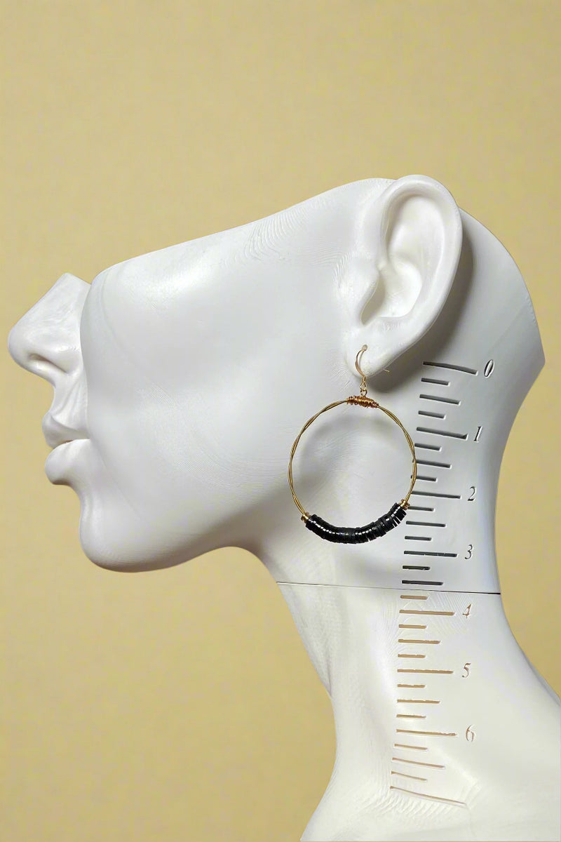 ReStrung Jewelry - Vinyl Earrings Black