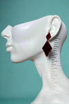Art Deco Red Drop Earring