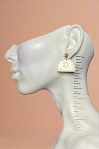 Etched Bone Earrings