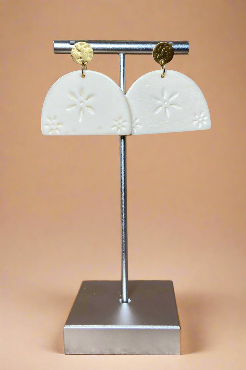 Etched Bone Earrings