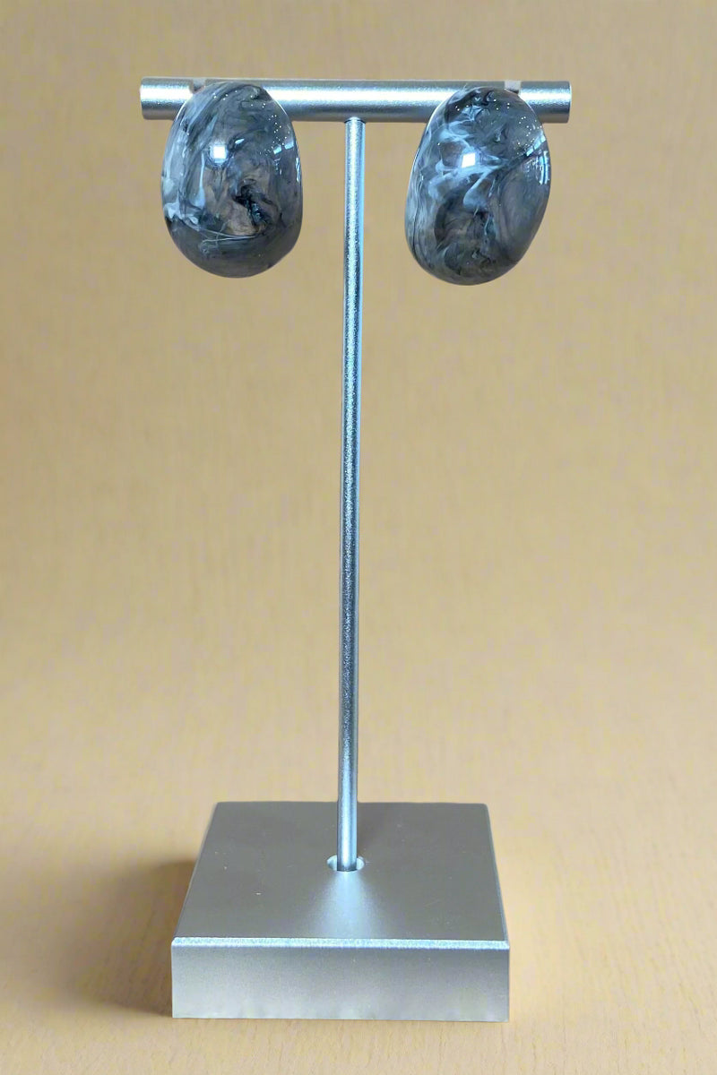Half Hoop Earrings Charcoal
