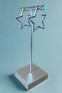 Metal Star Earrings - Silver