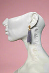 Grey Tassel Earrings