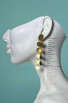 Hammered Metal Dangle Drop Earrings