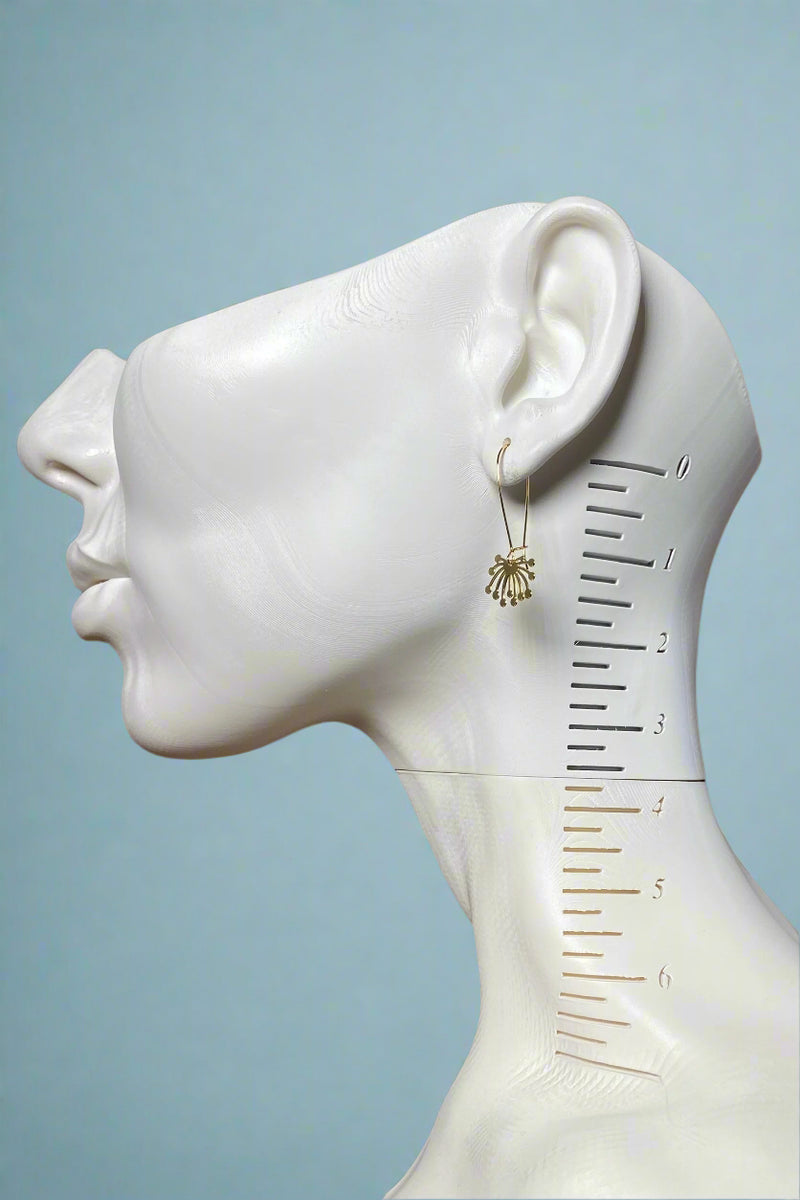 Dandelion Fluff Earrings - Gold
