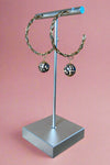 Chain Link Hoop Beaded Earrings