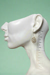 Spirograph Flower Geometric Earrings Brass