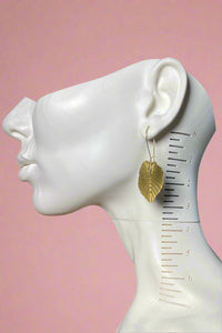 Alocasia Leaf Earrings - Gold