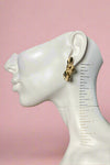 Brushed Gold Petal Earrings