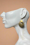 Gold Textured Geometric Earrings