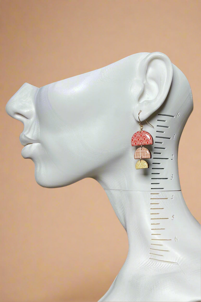 Triple Half Circle Stack Earrings