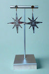 Silver Star Burst Earrings