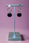 Black Pom Earrings
