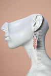 Seed Bead Chevron Earring - Pink