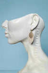 White Cork Earrings Gold