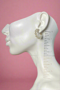 Dainty Pearl Hoop Earrings