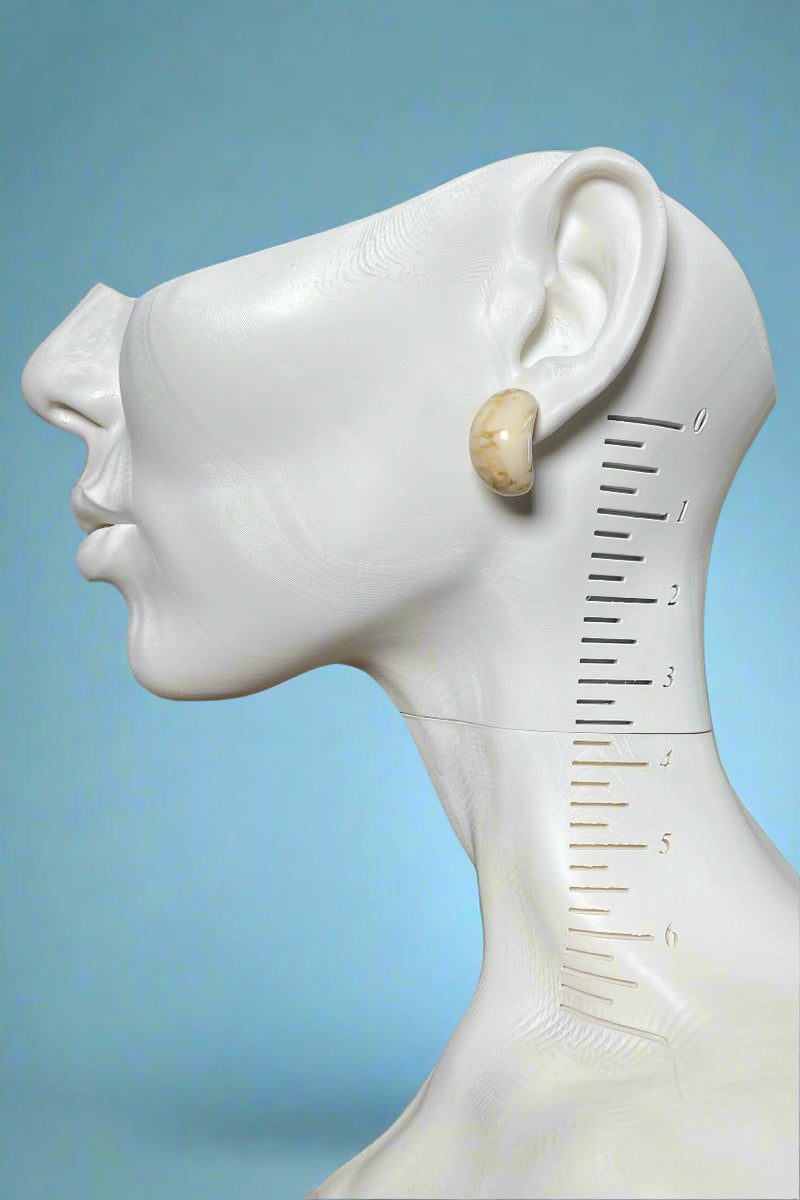 Stone Half Hoop Ivory
