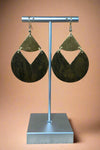 Gold Textured Geometric Earrings