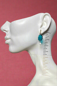 Ocean Shell Blue Earrings