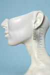 Retro Breeze Blocks Earrings - Silver