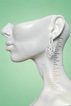 Elegant White Statement Earrings