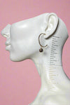 Chain Link Hoop Beaded Earrings
