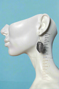 Alocasia Leaf Earrings - Silver