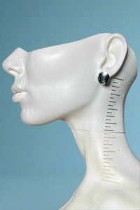 Disc Clip Earrings Hematite