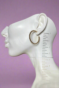 Gold Dipped Bubble Hoops - Gold