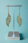 Geometric Glitz Earrings Brass