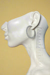 Beaded Matte Grey Hoops