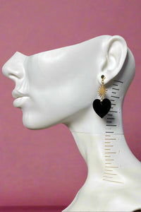 Black Heart Earrings