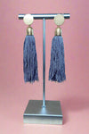 Grey Tassel Earrings