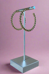 Gold Dipped Bubble Hoops - Gold