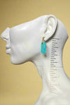 Resin Hook Drop Earring - Blue