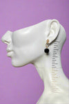 Black Pom Earrings