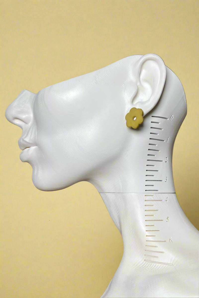 Retro Bloom Studs - Chartreuse