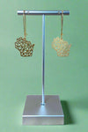 Wisconsin State Geometric Earrings - Gold