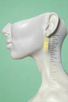 Retro Breeze Blocks Earrings - Gold