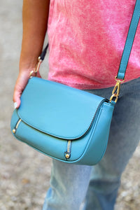 Lindsay Flapover Crossbody Bag –  Ocean Blue