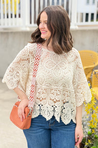 Crochet Lace Top - Natural