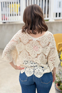 Crochet Lace Top - Natural