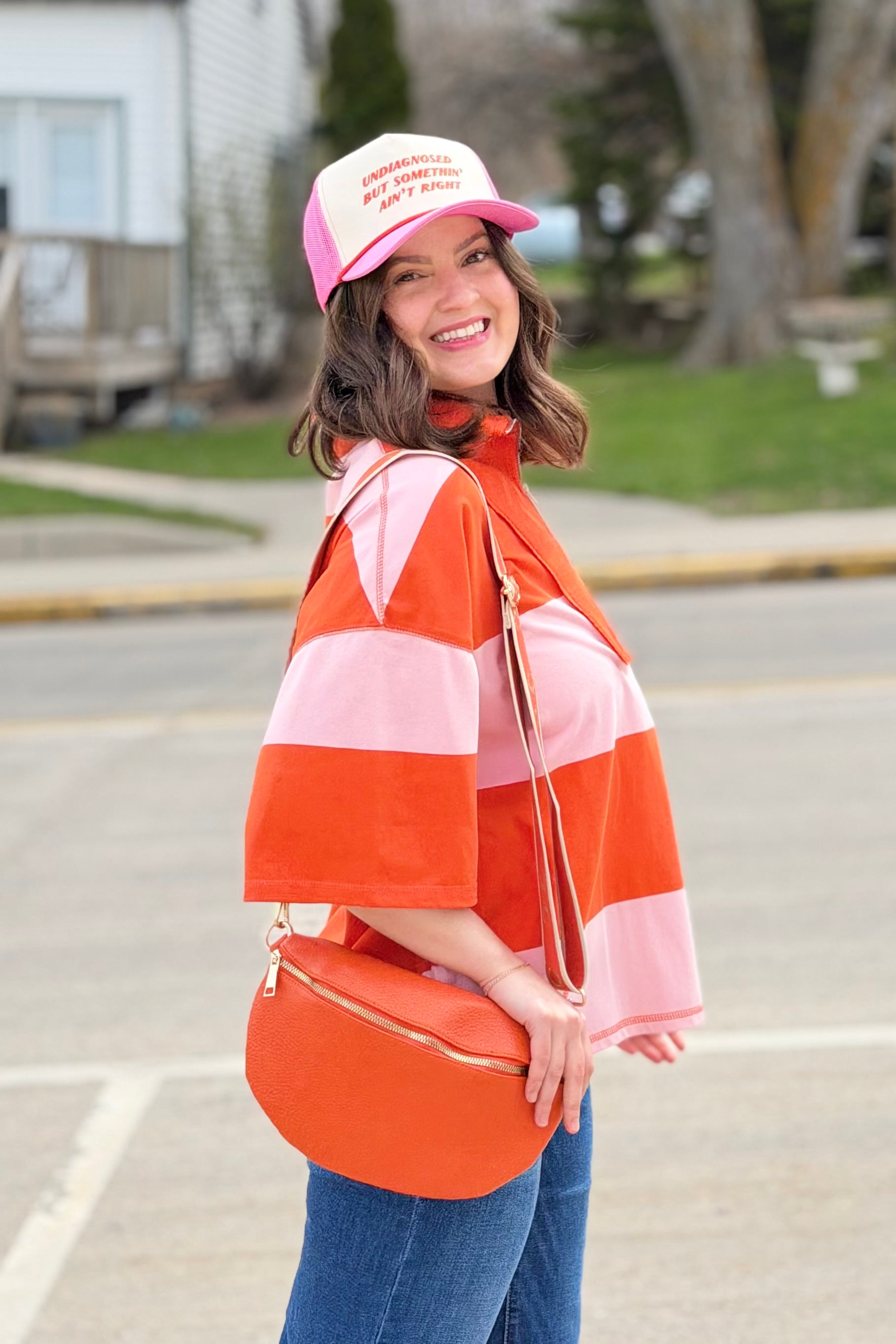 Vibrant Vegan Sling Bag - Orange