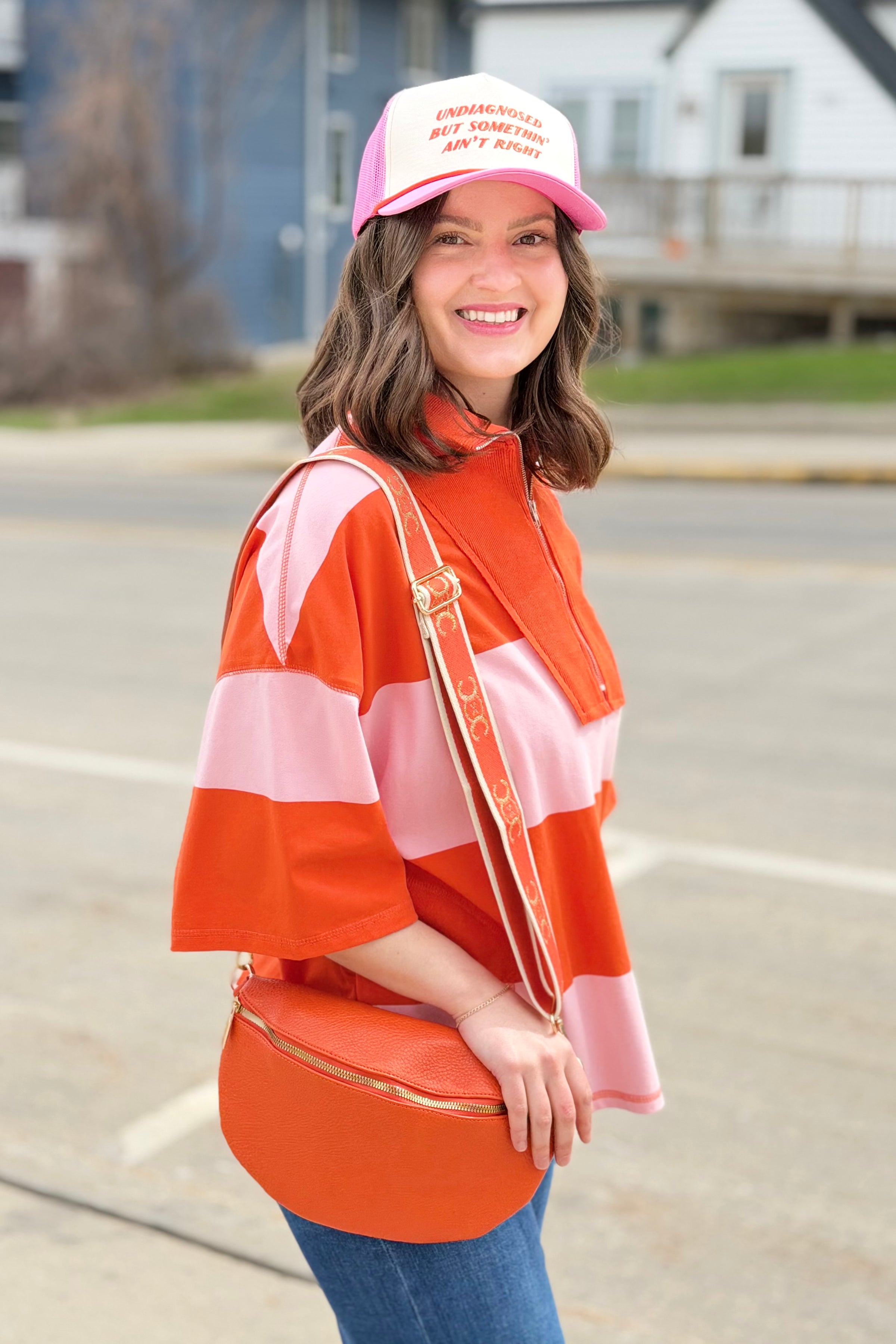 Vibrant Vegan Sling Bag - Orange