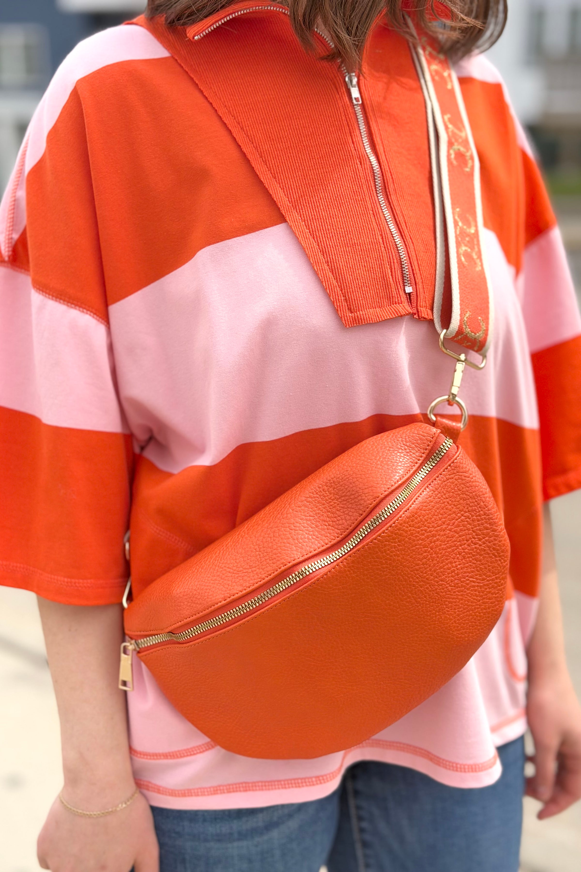 Vibrant Vegan Sling Bag - Orange