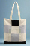 Plaid Pattern Canvas Shoulder Bag - Blue