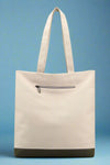 Plaid Pattern Canvas Shoulder Bag - Blue