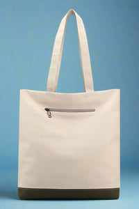 Plaid Pattern Canvas Shoulder Bag - Blue