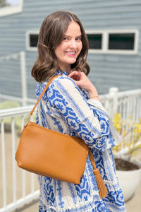 Purse Zippered Compartment - Brown